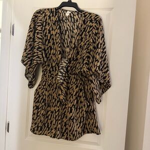 LAWLESS Black and Tan Patterned Romper nwot